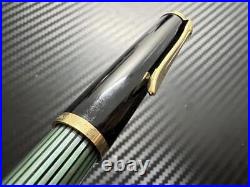 Pelikan 400Nn M K Fountain Pen Green Stripe F Fine Point