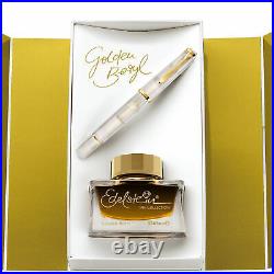 Pelikan Classic 200 Fountain Pen & Ink Bottle Set in Golden Beryl Fine Point