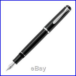 Pelikan Classic P205 Fountain Pen Black and Silver Extra Fine Point 930651