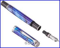 Pelikan Fountain Pen F Fine Point Blue Dune Souveraine M805BlueDunesF