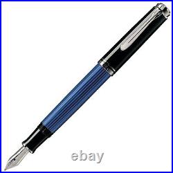 Pelikan Fountain Pen F Fine Point Blue Stripe Souveraine M405