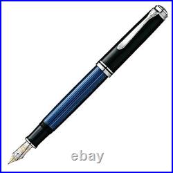 Pelikan Fountain Pen F Fine Point Blue Stripe Souveraine M405