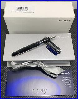 Pelikan Germany M205 Black Resin with Silver Trim Fountain Pen Extra Fine Point