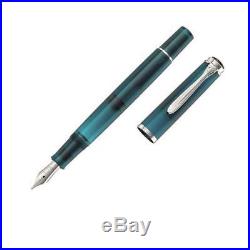 Pelikan M205 Fountain Pen Aquamarine Demonstrator Fine Point Edelstein Ink
