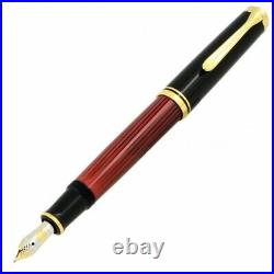 Pelikan Souveran 600 Black/Red GT Fine Point Fountain Pen 928655