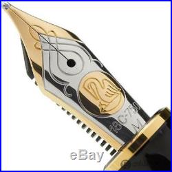 Pelikan Souveran M400 Fountain Pen Black Gold Trim Extra Fine Point NEW