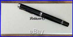 Pelikan Souveran M805 Fountain Pen Black & Silver Extra Fine Point