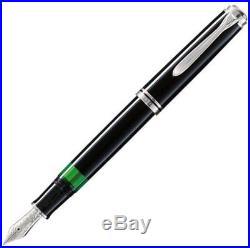 Pelikan Souveran M805 Fountain Pen Black & Silver Fine Point 925438