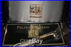 Pelikan Toledo M700 Fountain Pen Black & Gold Fine Point Special Edition NEW