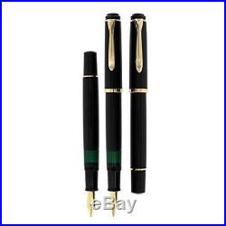 Pelikan Tradition 150 Series M150 Fountain Pen Black GT Fine Point 993535 New