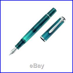 Pelikan Tradition Series M205 Fountain Pen Aquamarine Demonstrator -Fine Point