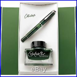 Pelikan Traditional Series M205 Fountain Pen & Ink Set Olivine Extra Fine Point