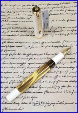 Pelikan classic M200 Gold Marbled, Fountain Pen, Fine point Gold plated SS nib