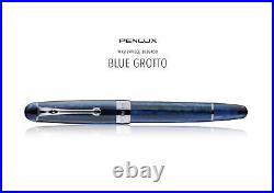 Penlux Masterpiece Delgado Fountain Pen in Blue Grotto Fine Point NEW