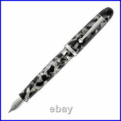 Penlux Masterpiece Grande Fountain Pen in Koi Black & White Fine Point NEW