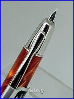 Pilot Capless Vanishing Point Red/orange Swirl Pattern Fountain Pen