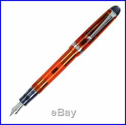 Pilot Custom 74 Fountain Pen Orange with Silver Trim Extra Fine Point P12378