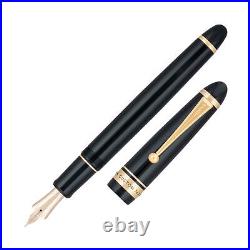 Pilot Custom 743 Fountain Pen in Black/Gold 14K Fine Medium Point NEW in Box