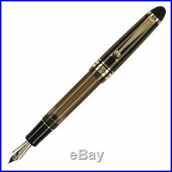 Pilot Custom 823 Fountain Pen Amber with Gold Trim 14K Fine Point NEW