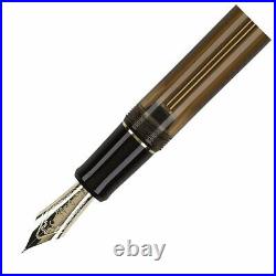 Pilot Custom 823 Fountain Pen in Amber with Gold Trim 14K Gold Fine Point NEW