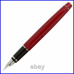 Pilot Falcon Fountain Pen in Red & Rhodium Soft Flexible Fine Point NEW