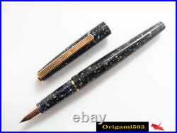 Pilot Fountain Pen Lady Mottled Pattern 18K Fine Point (F) 1970 Used Super Rare