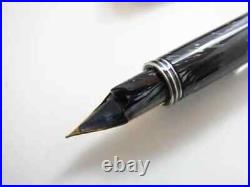 Pilot Fountain Pen Lady Mottled Pattern 18K Fine Point (F) 1970 Used Super Rare