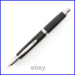 Pilot Fountain Pen Vanishing Point Retractable, Black Carbonesque, Fine 60146
