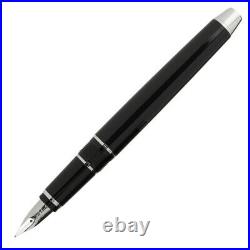 Pilot Metal Falcon Fountain Pen in Black Soft Flexible Fine Point NEW in Box