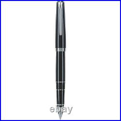 Pilot Metal Falcon Fountain Pen in Black Soft Flexible Fine Point NEW in Box