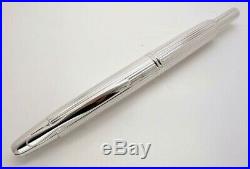 Pilot NAMIKI Vanishing Point Capless Stripe Silver 18k F (Fine) nib fountain pen