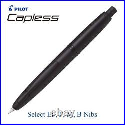 Pilot Namiki CAPLESS Matt Black EF, F, M, B Nib (FC-18SR-BM) Fountain Pen