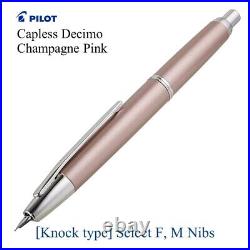 Pilot Namiki Capless Decimo Champagne Pink F, M Nib (FCT-15SR-CP) Fountain Pen