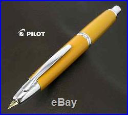 Pilot Namiki Vanishing Point Fountain Pen Fine nib DeepYellow Rhodium Accents