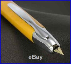 Pilot Namiki Vanishing Point Fountain Pen Fine nib DeepYellow Rhodium Accents