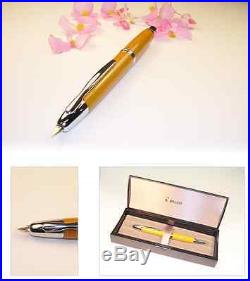 Pilot Namiki Vanishing Point Fountain Pen Fine nib DeepYellow Rhodium Accents