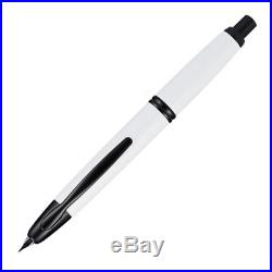 Pilot Namiki Vanishing Point Fountain Pen, White & Black, 18k Extra Fine Nib