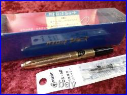 Pilot Short Gold Plated Pocket Fountain Pen 14K Fine Point Japan seller