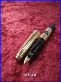 Pilot Short Gold Plated Pocket Fountain Pen 14K Fine Point Japan seller