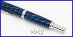 Pilot Vanishing Point Blue Carbonesque Capless Fountain Pen 18kt Fine Nib New