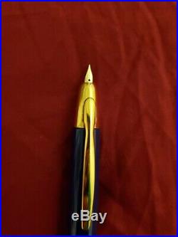 Pilot Vanishing Point Collection Fountain Pen Blue & Gold Fine Point P60166