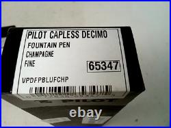Pilot Vanishing Point Decimo Champagne Fountain Pen 65347