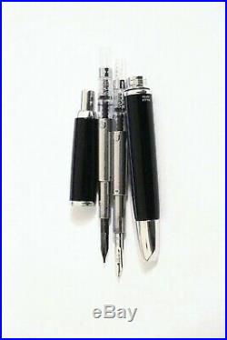 Pilot Vanishing Point Fountain Pen 18kt Fine Nib Black Silver Japanese