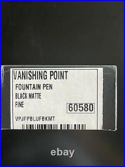 Pilot Vanishing Point Fountain Pen Black Matte Fine Nib