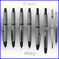 Pilot Vanishing Point Fountain Pen Gun Metal & Matte Black 18K Extra Fine Nib