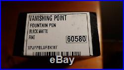Pilot Vanishing Point Fountain Pen, Matte Black, 18k Fine Nib