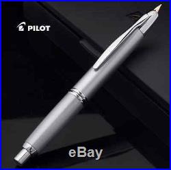 Pilot Vanishing Point Pen Fine nib Silver Rhodium Accents with ConverterCON-40