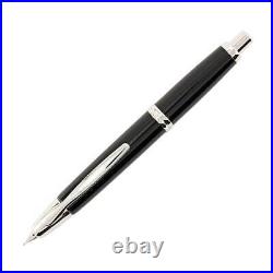 Pilot Vanishing Point Retractable Fountain Pen, Black/Rhodium, Fine (60142)