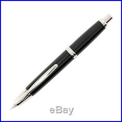 Pilot Vanishing Point Retractable Fountain Pen, Black/Rhodium, Fine (60142)