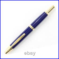 Pilot Vanishing Point Retractable Fountain Pen, Blue/Gold Accents, Fine (60166)